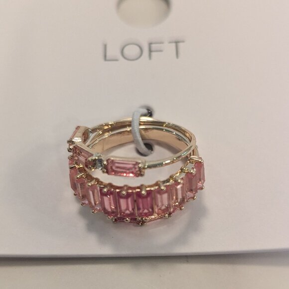 LOFT Jewelry - LOFT Crystal Baguette Ring Set